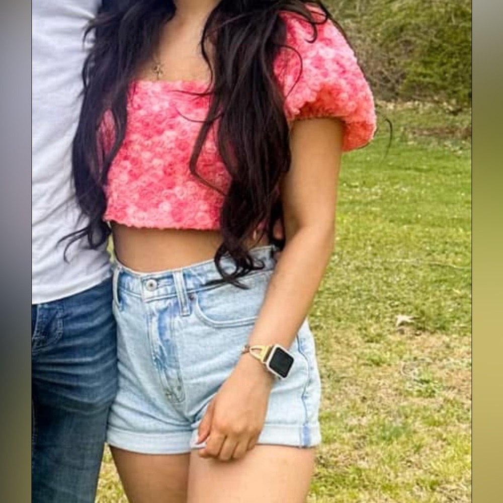 Floral Pink Crop Top